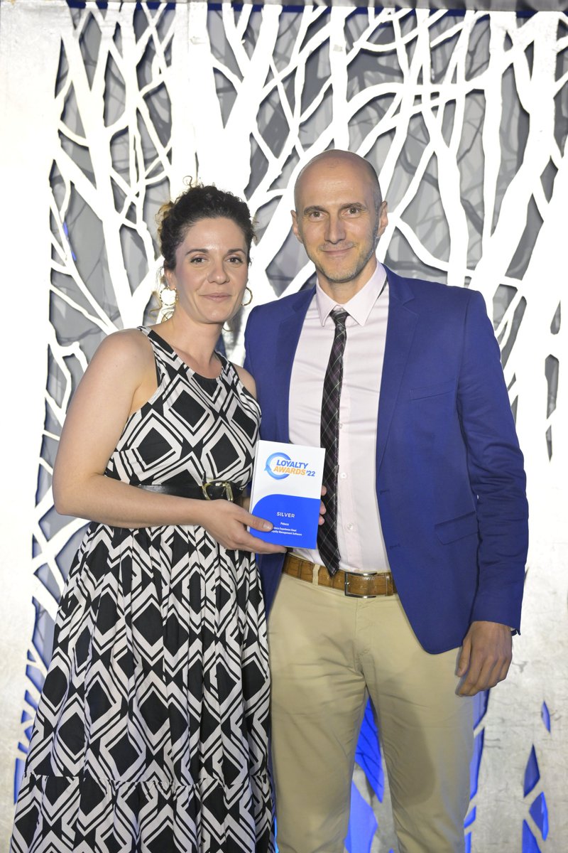 slagousis's tweet photo. We are very honored to receive the silver award for the best loyalty management platform in Loyalty Awards 2022. #loyalty in only a part of our platform that measures and improves #customerexperience. I'm really proud for being a part of this amazing team! #pobuca #pobucateam https://t.co/rYEkBXtCqa