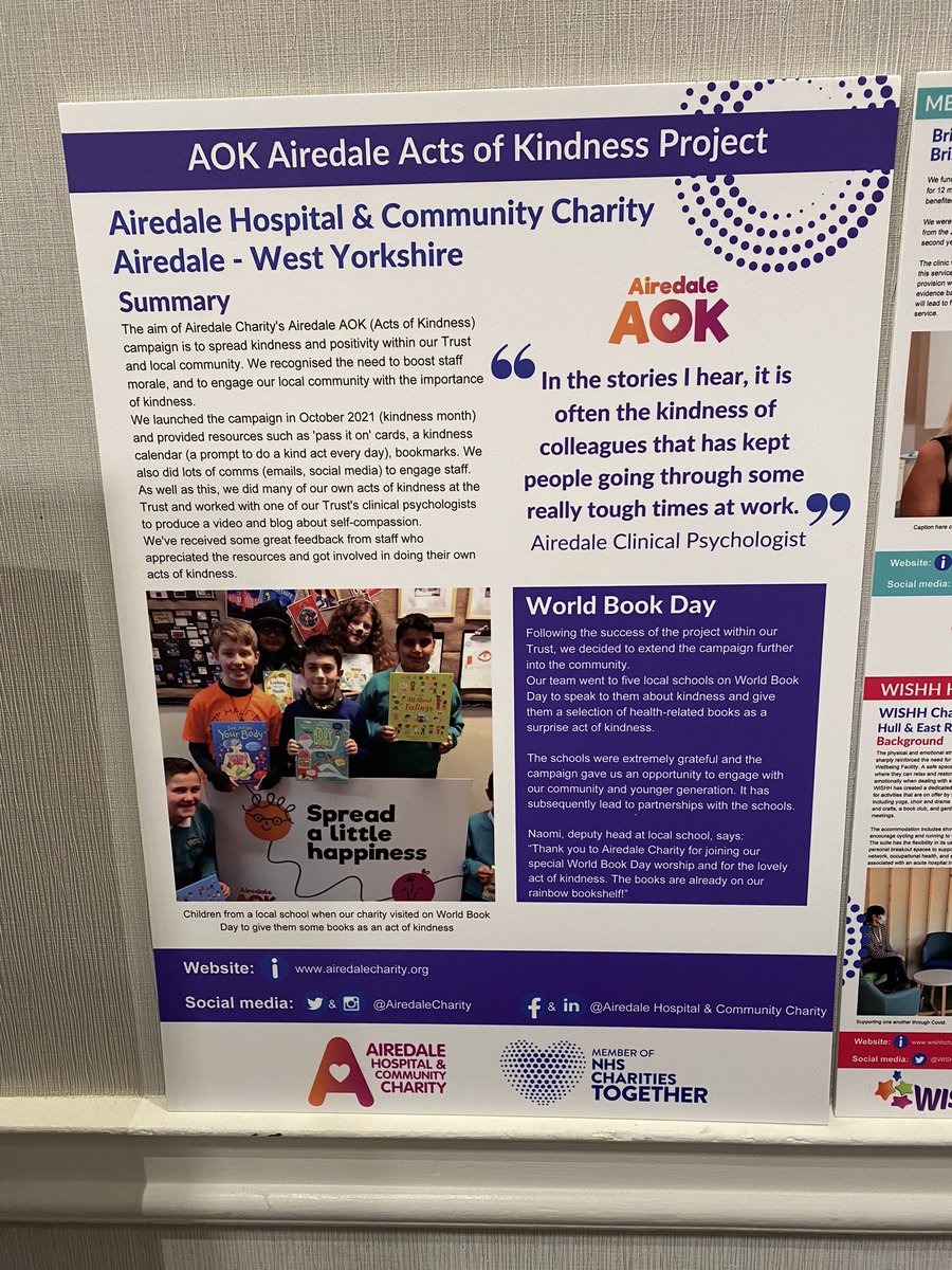 Super proud of our @AiredaleCharity #AOKAiredale project being featured on a big board at the #NHSCharitiesConference 🧡 🥰
@NHSCharities