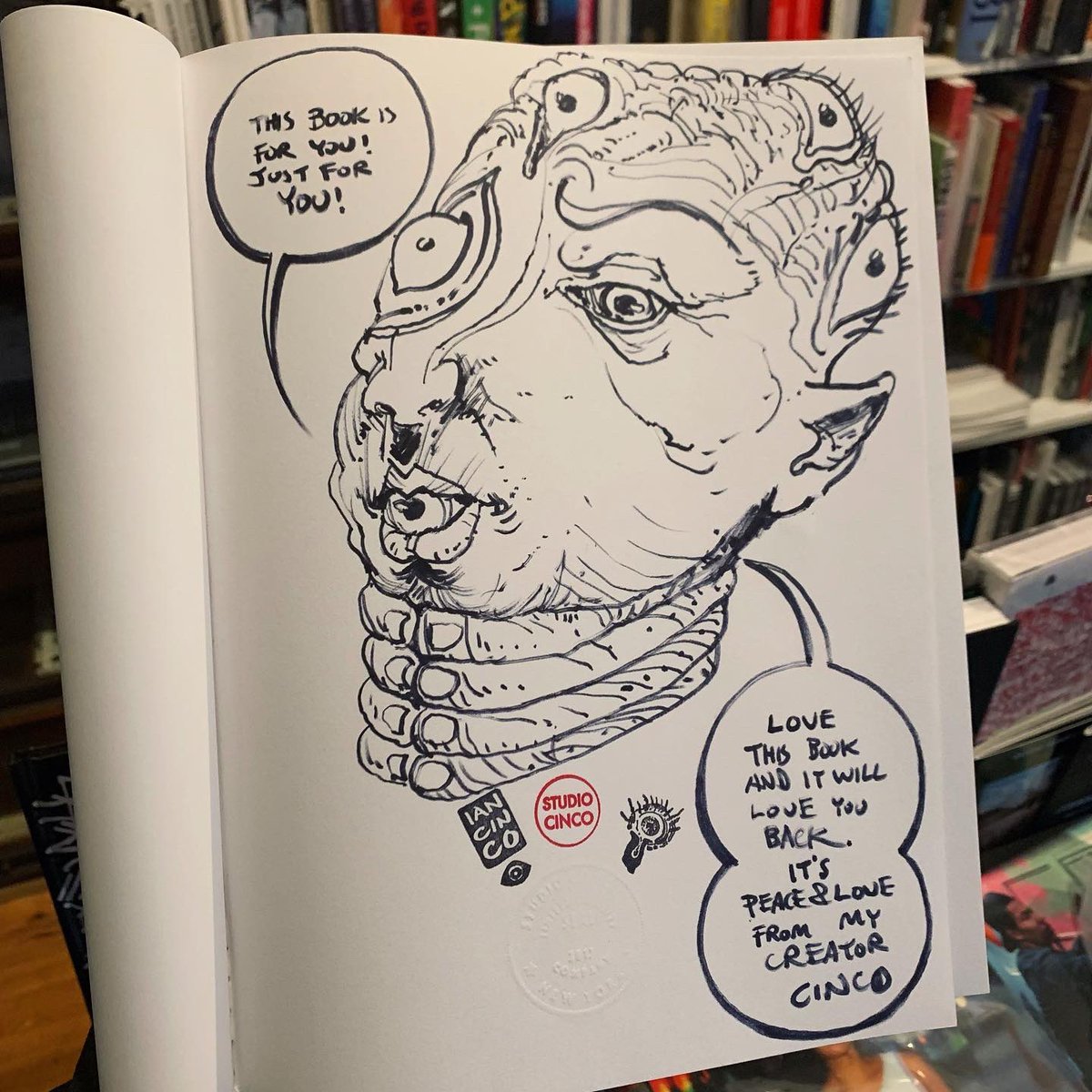Ian_Cinco's tweet photo. Dropped by Village Works NYC last night for the COSE show and did a custom in ERRATICA. Joe declared it one of his rare books! 😯 Check out this incredibly well curated book and vinyl store in the East Village.
#Erratica #SelfPublishing #NYC #IndiePublishing #ArtBook https://t.co/Ue9Zfm2q7d