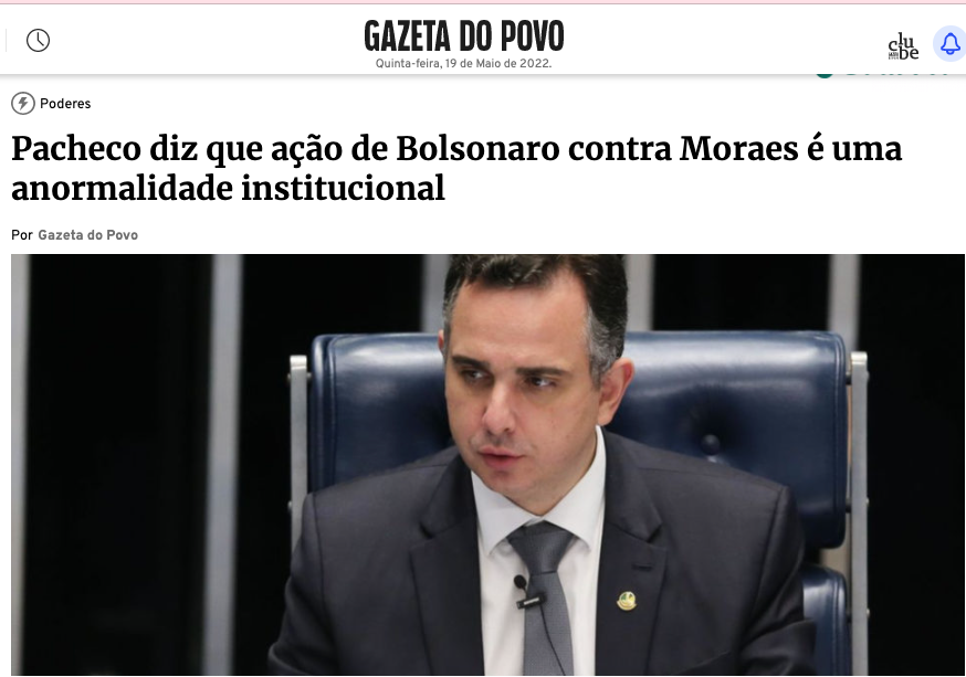 Só não explica ONDE está a anormalidade! Virou um capacho do STF mesmo. Uma vergonha esse senador...
