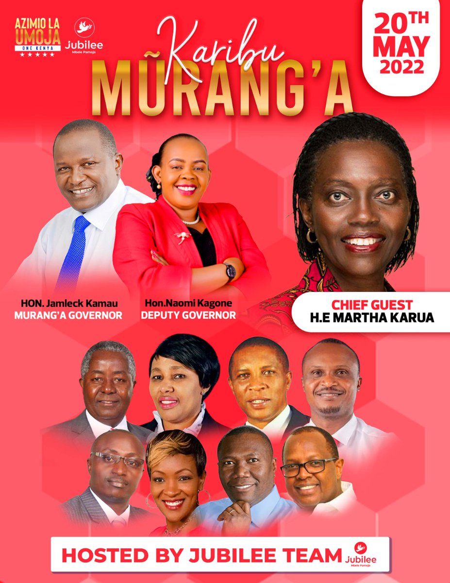 Welcome to Muranga Deputy President @MarthaKarua