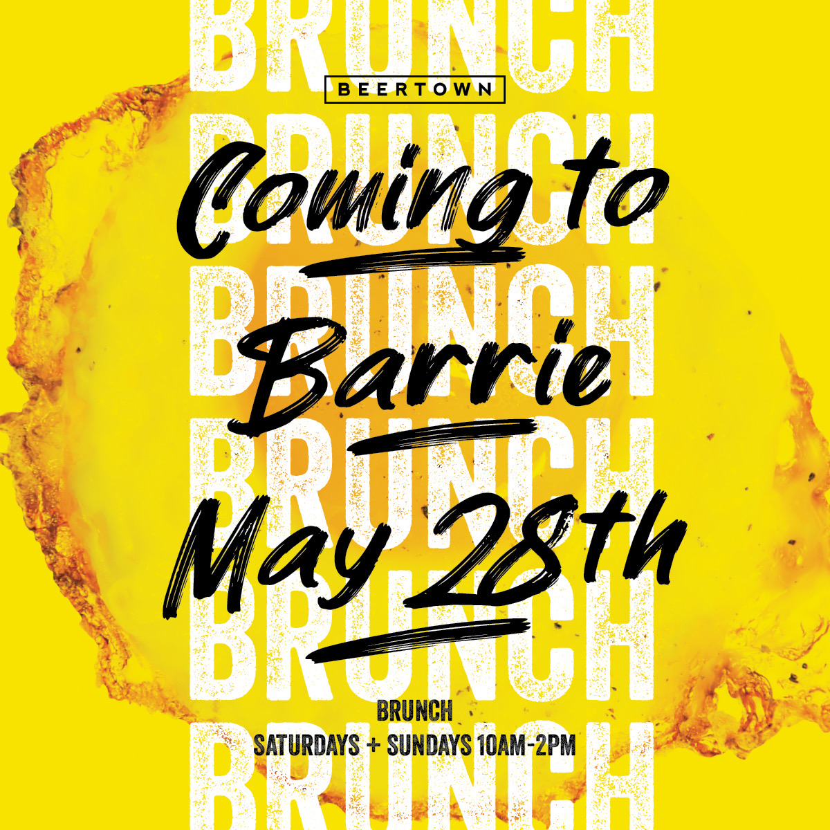 🚨BARRIE FRIENDS🚨 

Mark your calendars - we're doing brunch 💪
Available starting May 28th. 
Sat + Sun // 10AM-2PM
#beertownpublic #eatlocal #supportlocal #beertownbarrie #explorewaterlooreigon #kwawesome #barrieontario