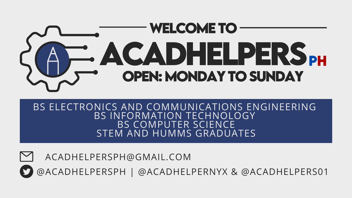 Engr. AcadHelpers | Research • Write Up • Graphics tweet media