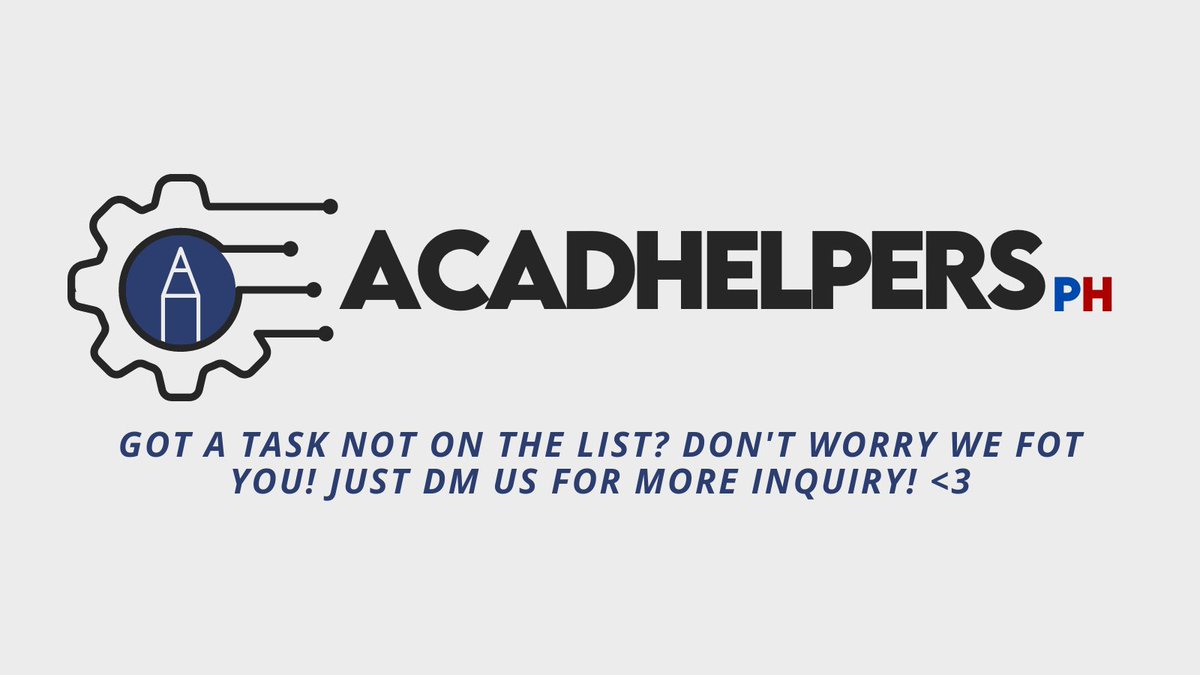 Engr. AcadHelpers | Research • Write Up • Graphics tweet media