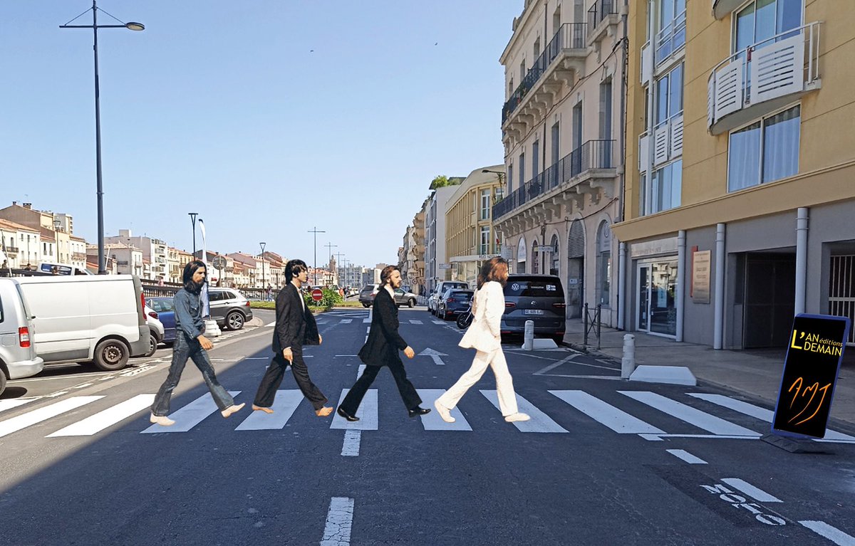 MartinGuillemot's tweet photo. Il semblerait que  "quatre garçons dans le vent" ont profité du nouveau passage piétons au 52 quai de Bosc pour rendre visite à l'atelier AMJ et aux éditions L'An Demain (Tomorrow never knows)...

à moins qu'ils n'aient souhaité rencontrer l'ancien atelier Octopus en son jardin ! https://t.co/IlJ2ppllgI