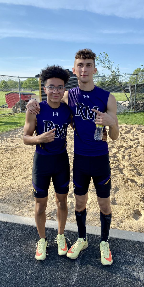 RMHSBOYSXCTF's tweet photo. Next qualifier — @georgios_siomos in the TRIPLE JUMP!! Makes the distance on his last jump!!!
Ethan L. (Soph) made finals &amp; broke 40 ft. for the first time! Great day guys!! https://t.co/HSIZySC7EL