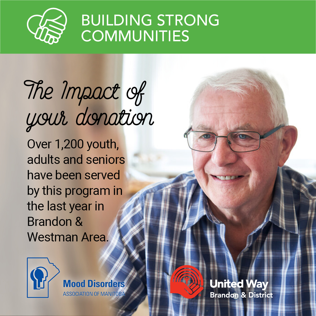 UnitedWayBdn's tweet photo. United Way Brandon & District is proud to partner with Mood Disorders Association of Manitoba. Their Enhancement & Expansion program provides peer support groups, programs with strategies for seniors living in mental wellness, people with addictions, and youths.
#UWBdn #MDAM https://t.co/FLUgNkvhYv
