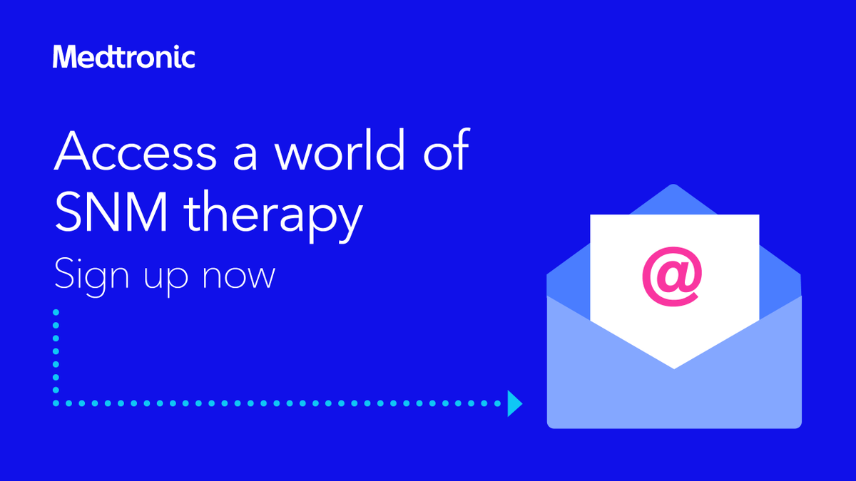 MDTPelvicHealth's tweet photo. Want to learn more about SNM therapy but not sure where to start? Get access to the latest updates, training and events on sacral neuromodulation delivered to your inbox. Sign up today: https://t.co/NeIK5zAJwG https://t.co/H47PHwy3Lf