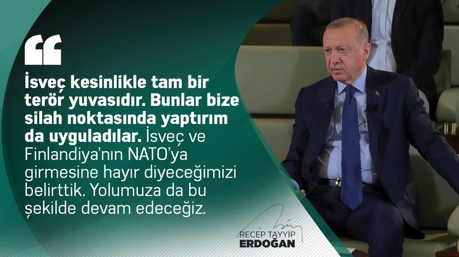 Tr_Semiha's tweet photo. İsveç ve Finlandiya'nın NATO üyeliği ile ilgili;
"Biz, bir kez sokulduğumuz delikten bir daha sokulmayı düşünmüyoruz. Yunanistan'da bunu yaşadık.Biliyoruz ki İsveç de Finlandiya da bize aynı numarayı çekecekler
#Turkiet🇹🇷
#Expresen https://t.co/4C260yWOfi