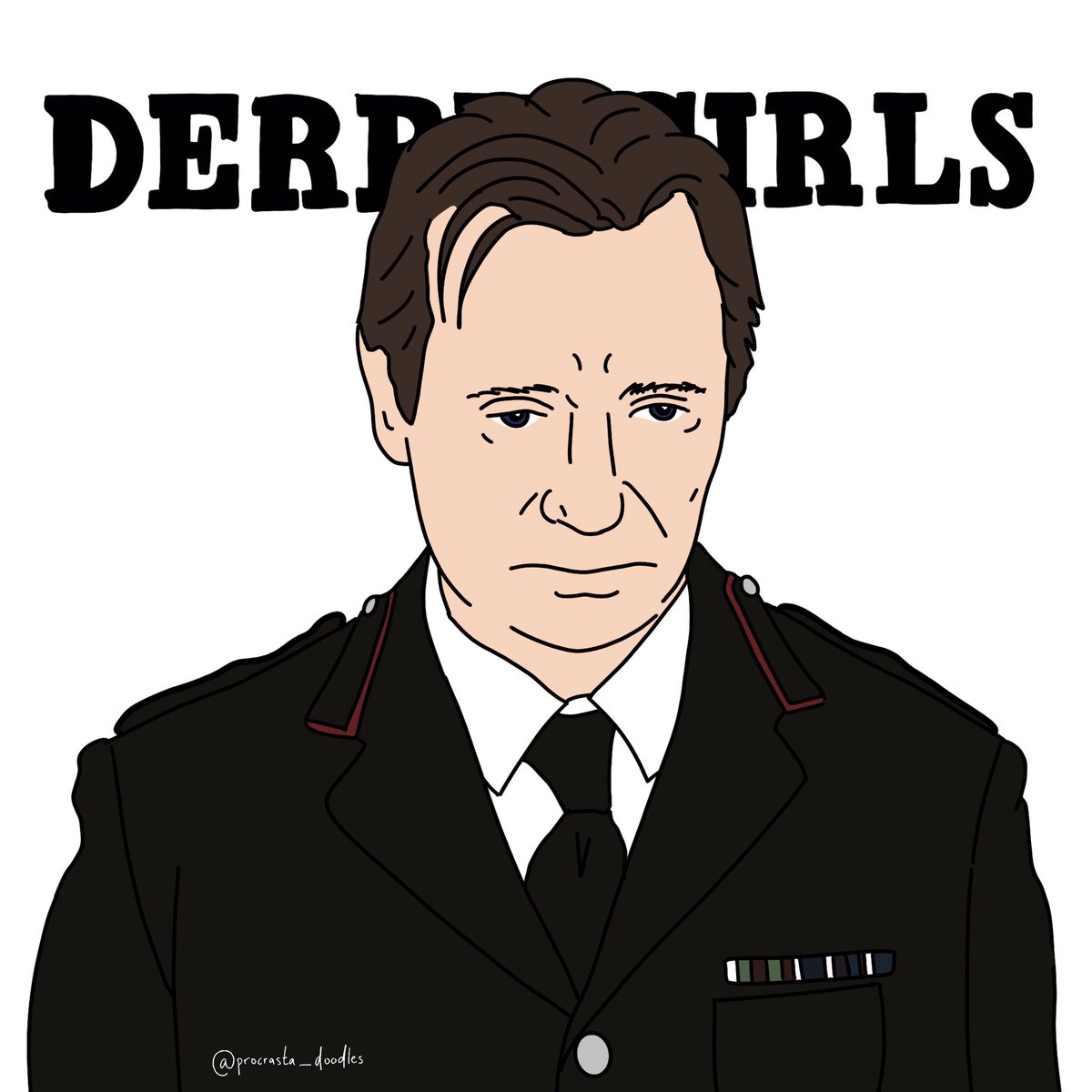 ProcrastaDoodle's tweet photo. #MichaelCollins / #LiamNeeson voting on the #GoodFridayAgreement in last night’s #DerryGirls finale ���� https://t.co/7L0DLWd72e