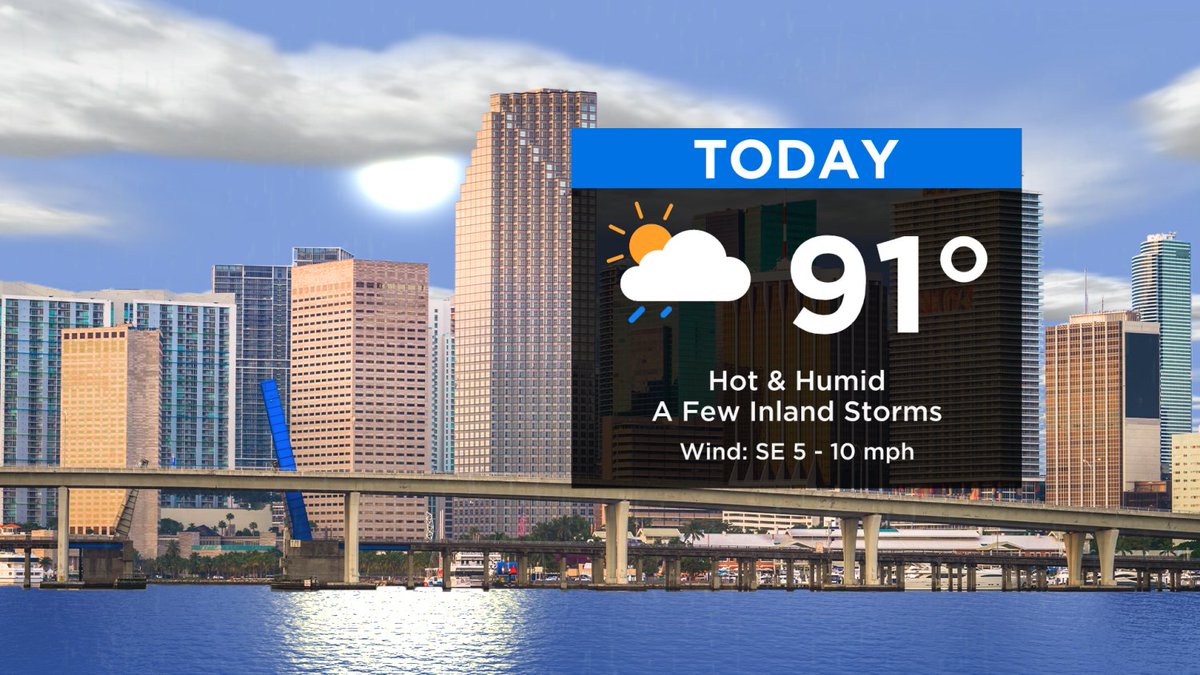 Miami Weather: Hot & Humid, Inland Storms Possible dlvr.it/SQht9f