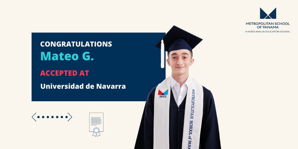 METSchoolPanama's tweet image. From Italy, Spain, France, or the US, where is the future taking you? 🌎
Congratulations #METSchoolPanama #ClassOf2022 we're so proud of you! 🎓✨
@NAEducation #METmagicMoments #NAEAchievers #CreateYourFuture #InternationalStudents #AcademicSuccess