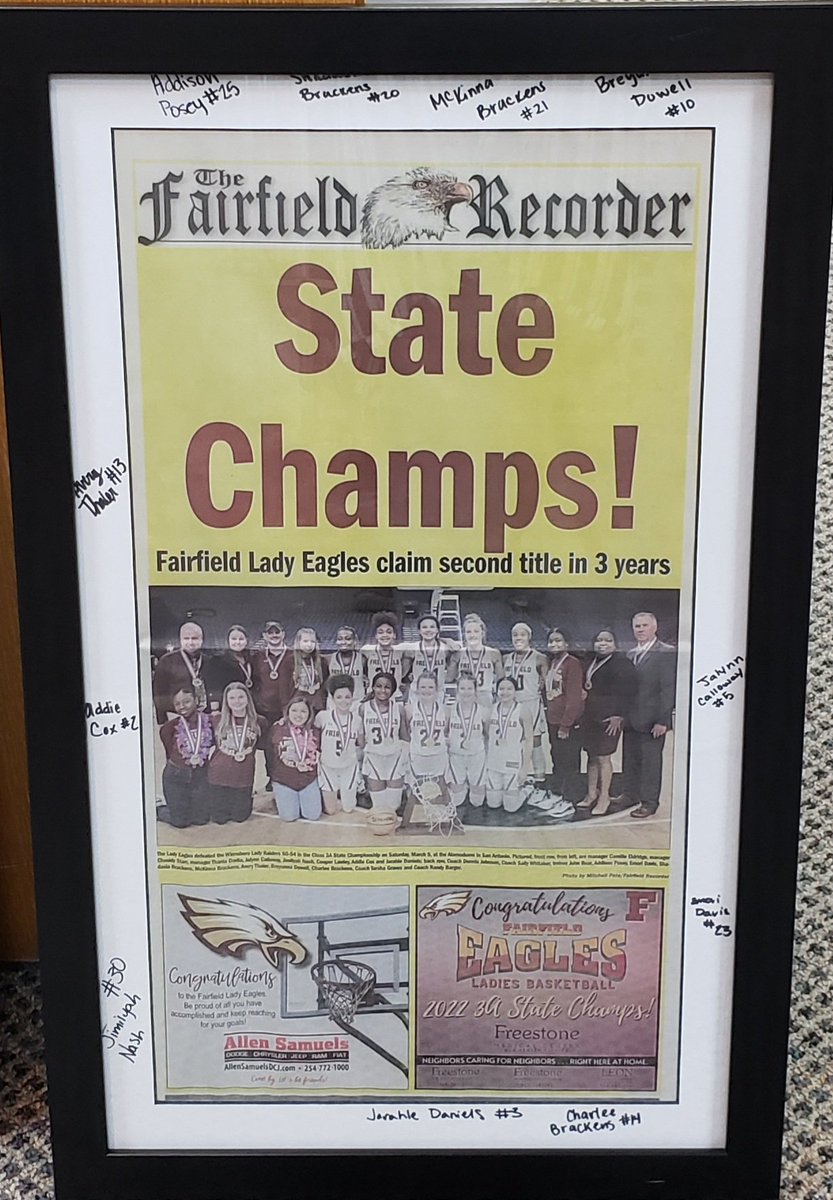 Reception honors the history-making 3A State Basketball Champion Lady Eagles. 🦅🏆  <a href="/ffladyeagles/">Lady Eagles</a> <a href="/FairfieldISD/">Fairfield ISD</a> @fairfield_hs