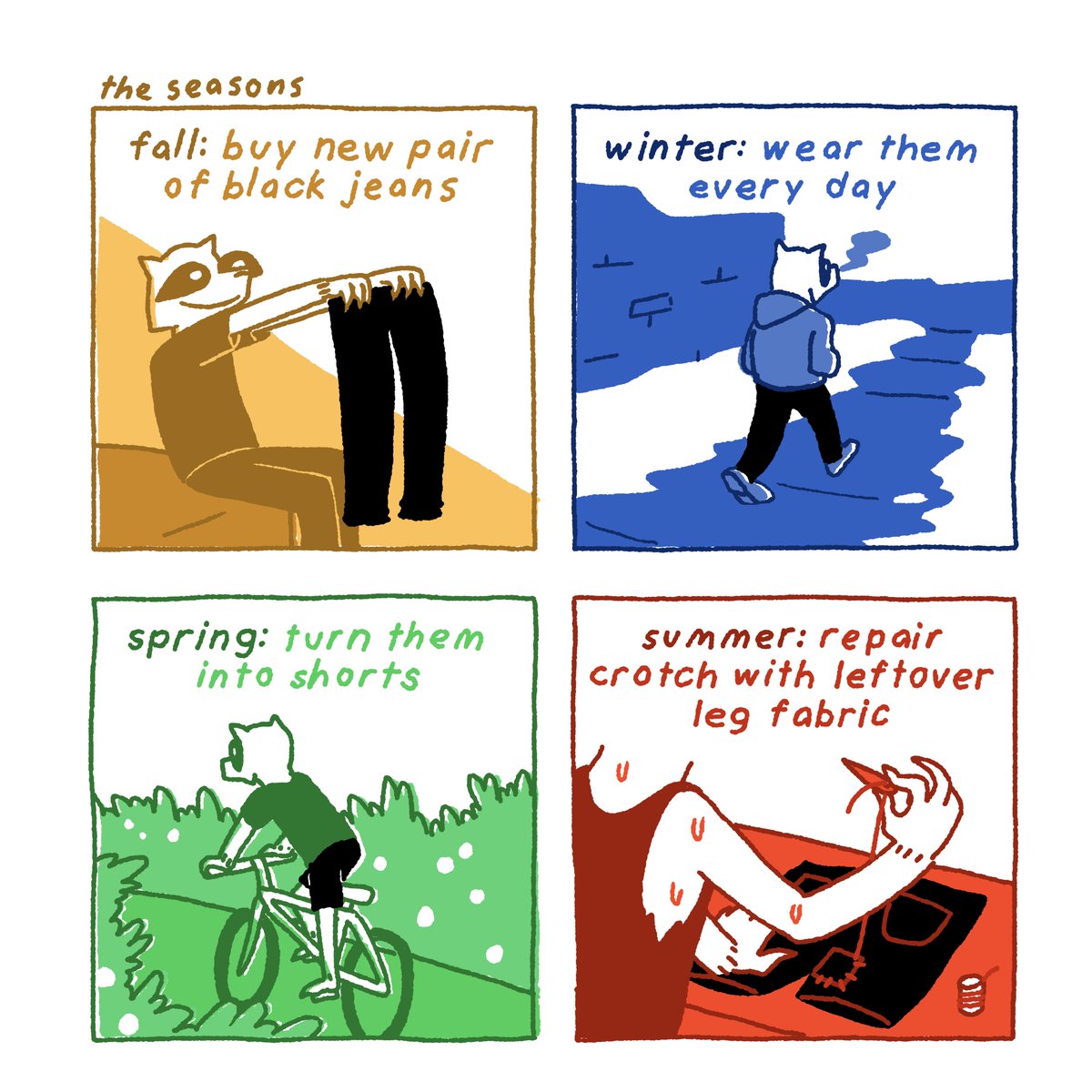 have you turned your black jeans into shorts yet? #comic #comics 