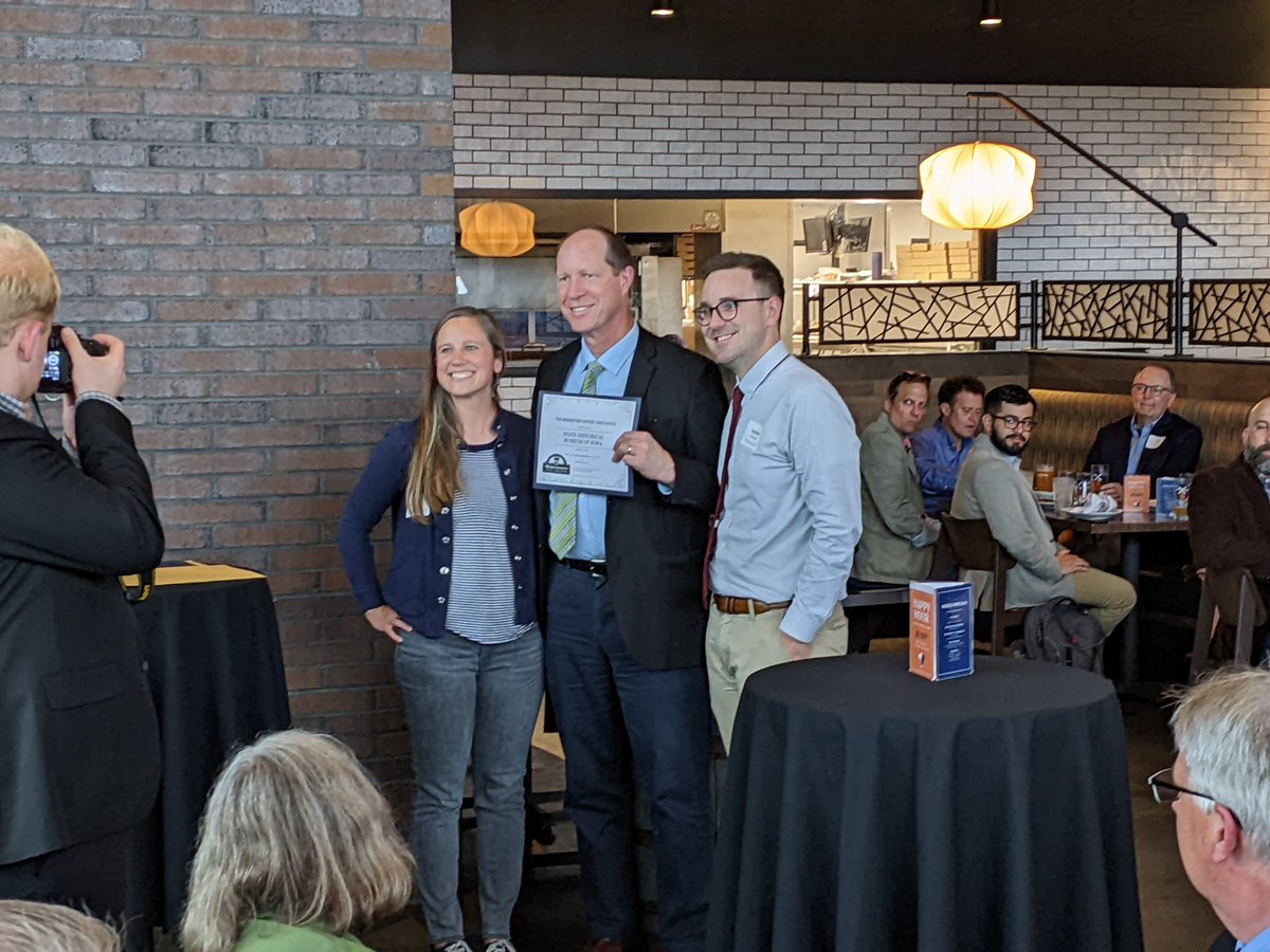 MwHWG's tweet photo. Congratulations to the winners of the Alice Smith Prize in #PublicHistory, @IowaMuseum for the Iowa Statehood 175 Commemoration Project! @StateCuratorIA and @aklumpp were here to accept. Congratulations! #Iowa175 #iowahistory #MidwestHistory2022
https://t.co/zA2NlBT57M https://t.co/HORTmO8X1m