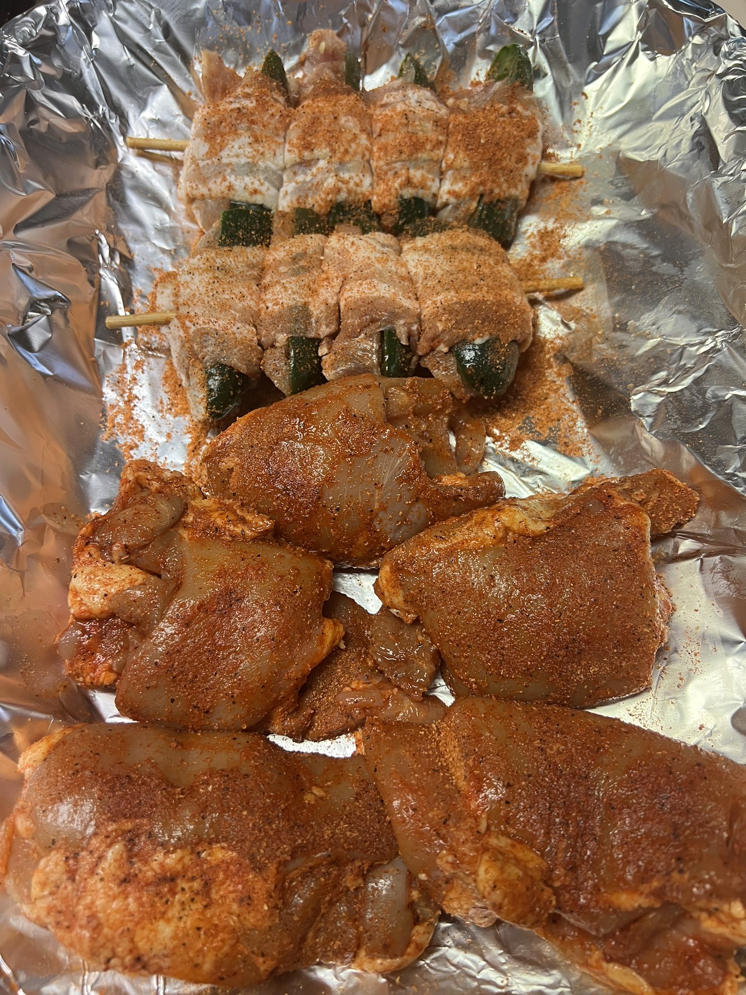 CajunAsian on Twitter "I’m cooking Chicken thighs and Bacon wrapped