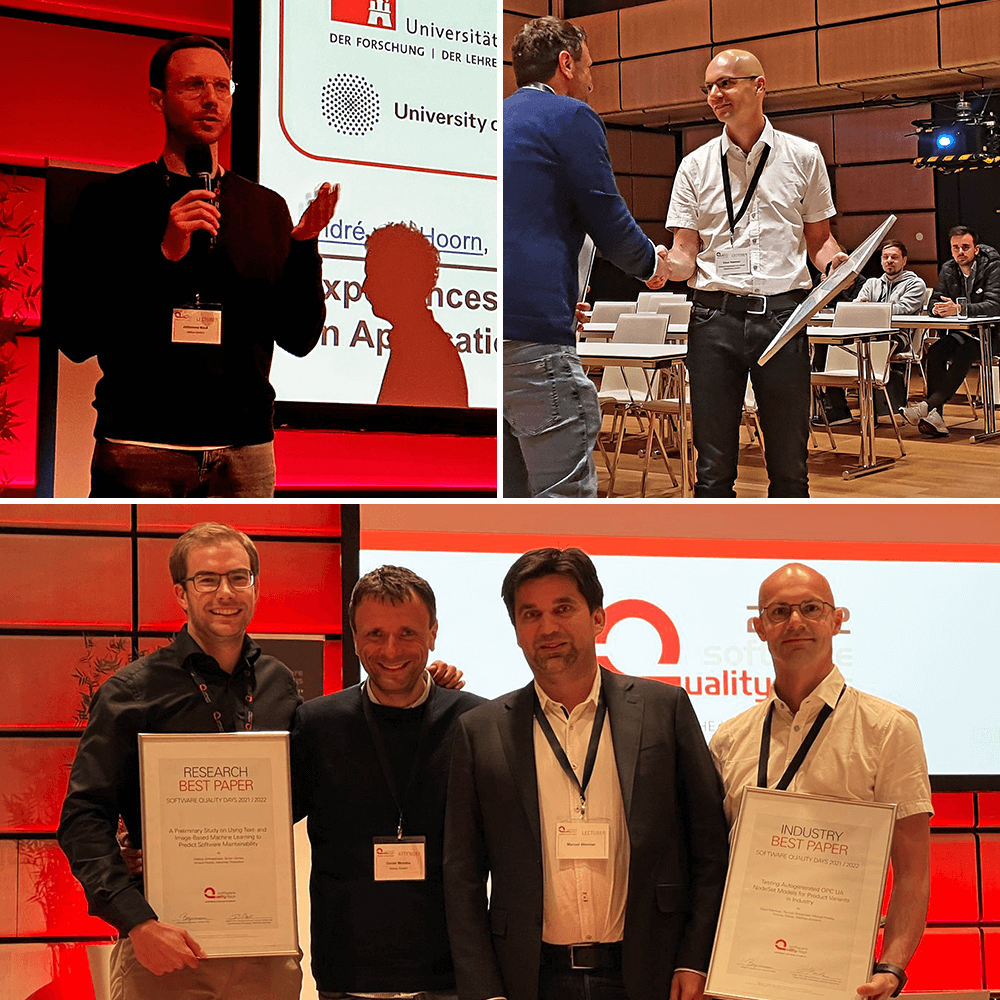 fortiss's tweet photo. Thanks to the #SoftwareQualityDays2022 at the @acv_official in #Vienna. We are pleased to announce that we will be co-hosting the #SoftwareQualityDays2023 #SQD23, May 23-25, the first time in #Munich!
#softwaretesting #softwareQuality #SoftwareEngineering #softwarelifecycle https://t.co/H2KYAhkdRl