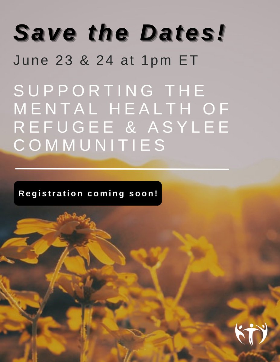 MHTTCNetwork's tweet photo. SAVE THE DATE: The MHTTC Building Health Equity & Cultural Responsiveness Working Group is focusing its efforts on bringing awareness to the mental health needs of #asylum seekers and #refugee populations. Registration information coming soon! https://t.co/NXTDWVOqBx