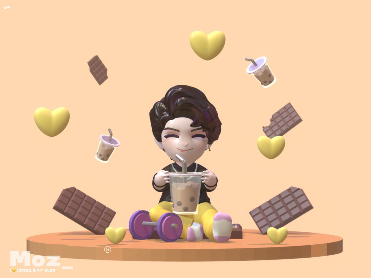 mozzzi_x's tweet photo. 〖岩本照💛〗祝iwmt遲到的29歲生日快樂！
希望你可以越來越好💛
守護☃️最好的leader！🥳
（手裡拿的是巧克力珍珠奶茶🍫）

#岩本照  #岩本照誕生祭 #岩本照生誕祭 #岩本照担と繋がりたい #snowman #snowman担と繋がりたい #snowman⛄ #nomad #nomadsculpt #3d #3dart #blender #blender3d #modeling https://t.co/e7BSyw2h5U