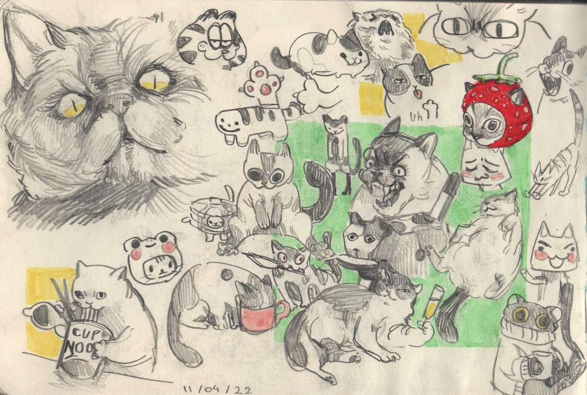 cats.
has to be one of my favorite page
#sketchbook #sketch 
