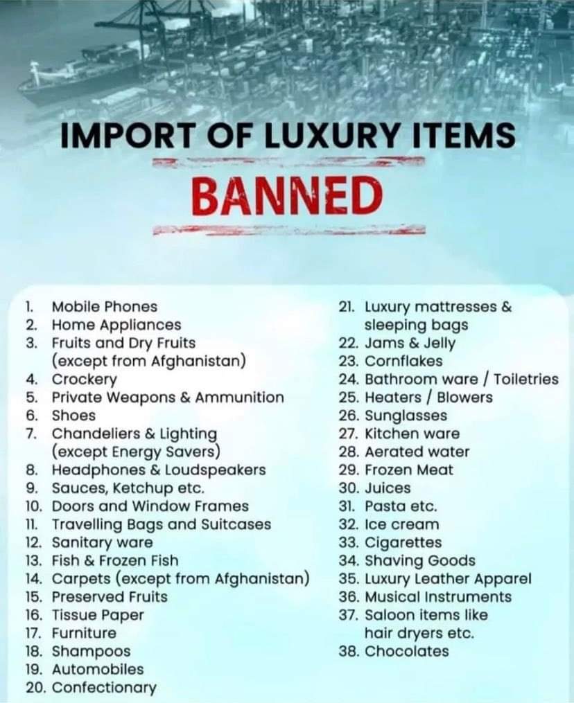 Ayoub_comrade's tweet photo. Unless the quality of local is not improved. 
Thinking this ban culture will helps Pakistan's crumbling economy is (living in a fool's paradise)
#thinking https://t.co/6v8VaQnNVu