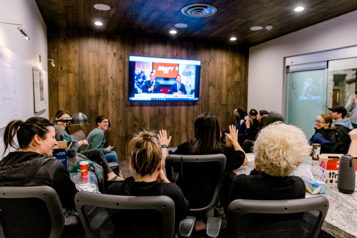 JandGHomesLtd's tweet photo. Today was a special day at the J&amp;G Homes office as we paused to watch Holly's son Cole Temple get selected 5th overall by the Regina Pats!

What a moment…. congratulations Holly, Cole and family! ❤️
#proudmom https://t.co/kODz4DQp2G