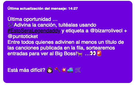 MourinAlvarez's tweet photo. LA ROMPE CARROS! (8)
#EstoSeraLegendaddy 
@bizarrolivecl @puntoticket 

ayudaaaaaaaaaaaaa https://t.co/yK4l7DxA5O