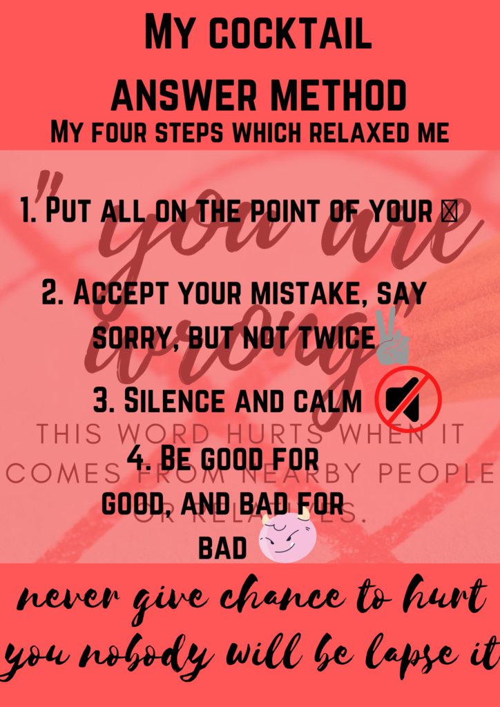 “You are wrong” this word hurts when it comes from nearby people or relatives. #motivation