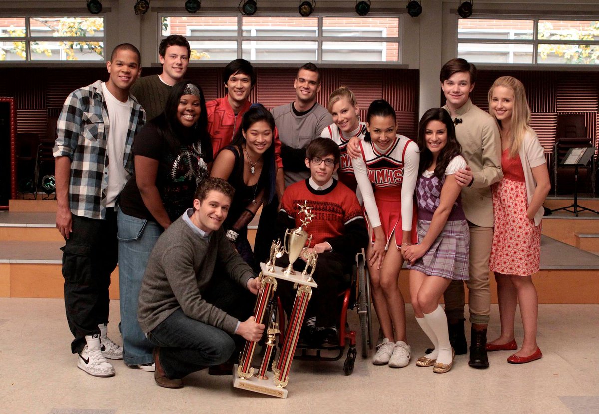 brittanathinker's tweet photo. it’s been 13 years since glee first aired on tv <3 https://t.co/4t4KMTMFDW