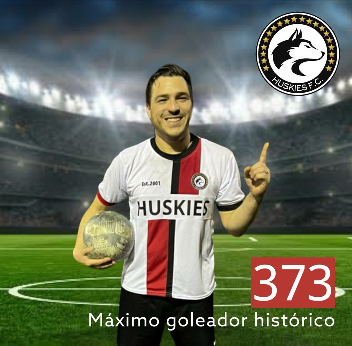 huskies_fc's tweet photo. El 17 de mayo, Roberto Baker (@derwikbaker) se convirtió en el máximo goleador histórico de Huskies con 373 goles, dejando atrás la marca de 371 que tenía @Raul_Gallegos

 ¡Felicidades Baker! 🙌👏⚽️🥇3️⃣7️⃣3️⃣ https://t.co/FZdTDrOPmM