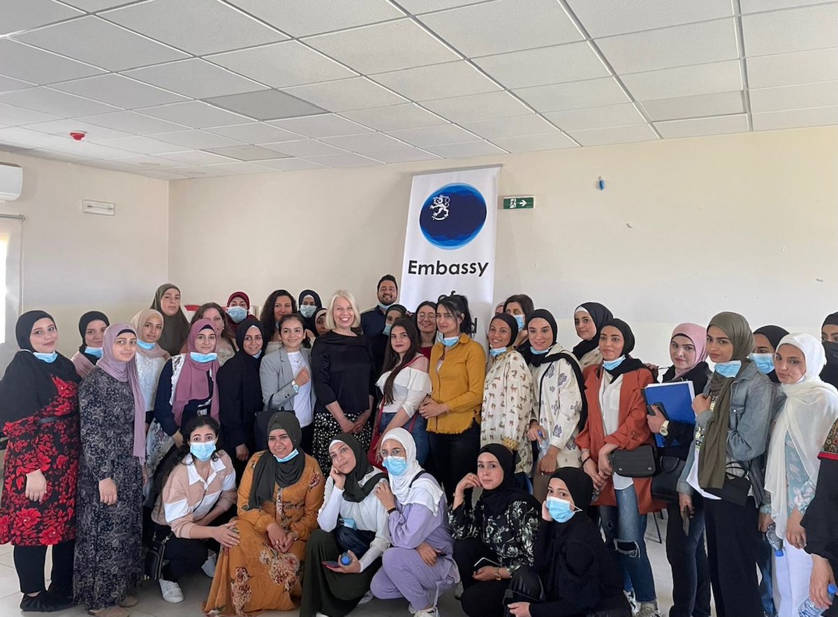 FernandezTarja's tweet photo. Today in #Akkar at Northern Lebanon. Warmly welcomed by  Muhammara Mayor Ossman &amp; Women and Girls @Nabaa_lebanon project of vocational training funded by Embassy of #Finland https://t.co/ULKX6MoocD