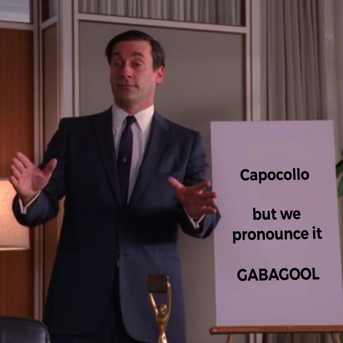 timeimmemorial_'s tweet photo. Happy International Gabagool Day https://t.co/ykT1zMe14H