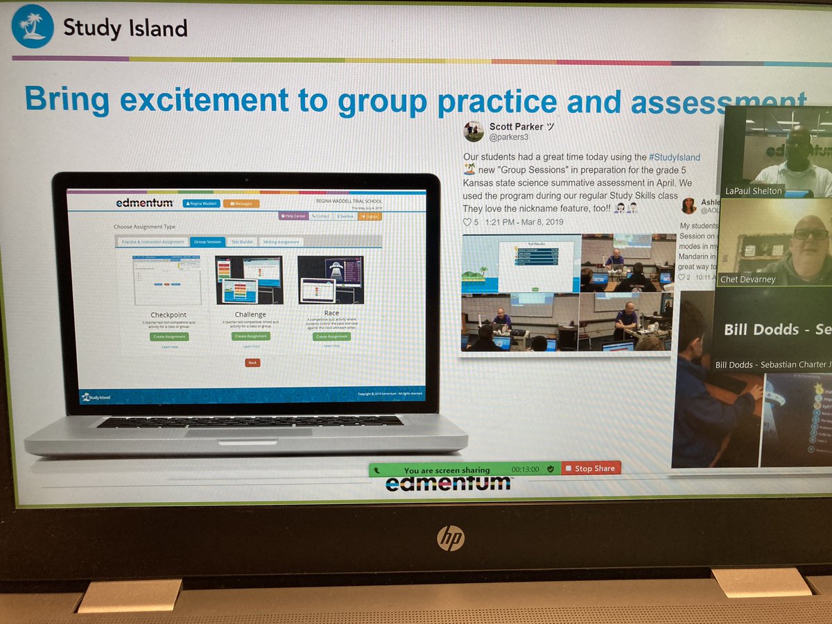 lapaulshelton's tweet photo. Shout out to Sebastian Charter Junior HS @IRCSchools. Our #educatorfirst journey centered on how they can take @StudyIsland to higher heights to engage S. We have a plan to use #groupsessions, #studentreports, & printable to meet S where they are to move them forward. https://t.co/KuLmeojPM8