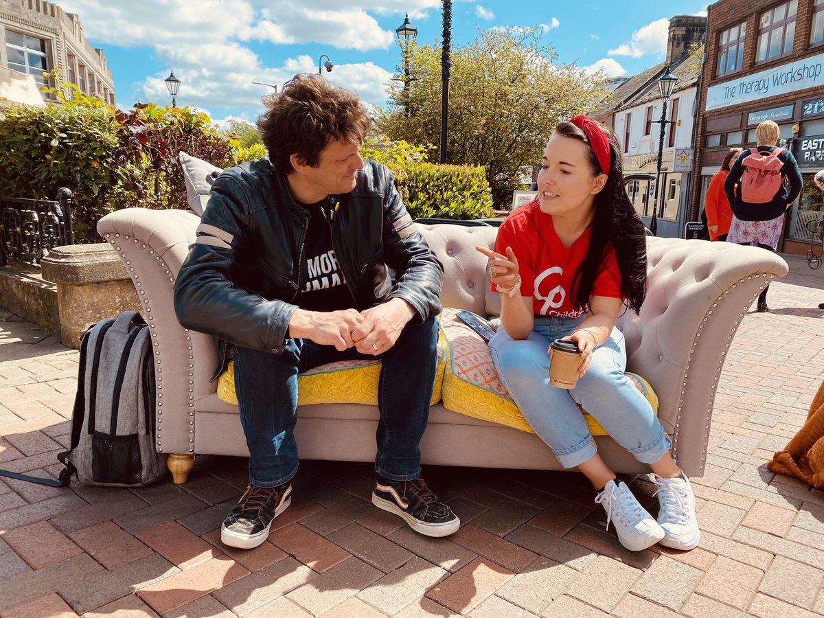 MaffPotts's tweet photo. @jessicahannah91 @Camerados_org @CatherineWilks_ @YDawson5 The feeling’s mutual Jess! Felt right our first non zoom blather was on a street, on a sofa, and all a bit mad 🙌 You were every bit as mega watt inspiring in the flesh pal. Keep being so 👍 #CanDoPeople @Creative_Voices @Camerados_org https://t.co/UL7XLrY3af