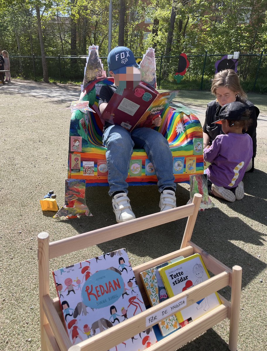 Vad är en bra läsplats för dig? Här är våra på Torsviks förskola!