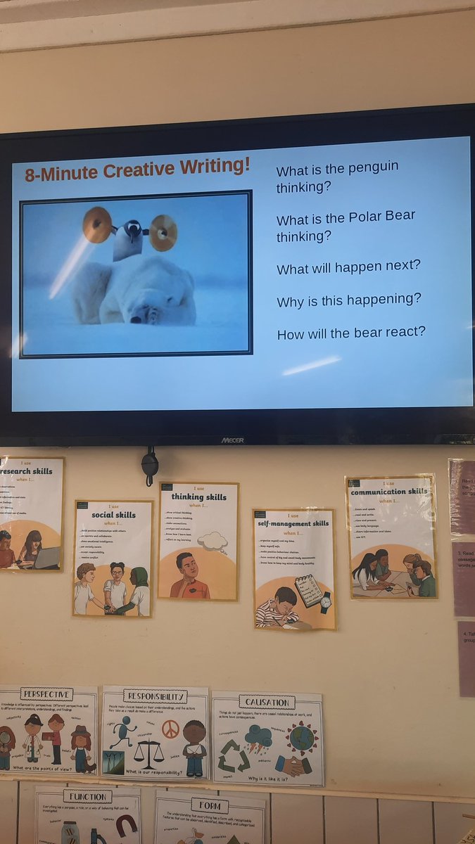 Debisa64592273's tweet photo. 8-Minute creative writing picture prompts, A great way to start the day! Students enjoy this #MorningWorkWriting. #LearningAtWIS https://t.co/VwPgbNlmix