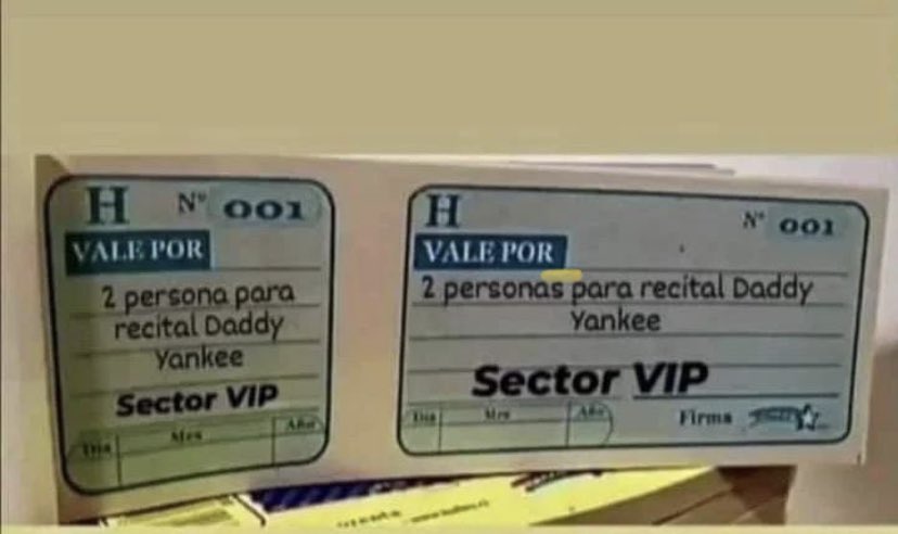 jacqueramirezr's tweet photo. Quien quiere entrada para daddy😂😂😂 #puntoticket #bizarrolivecl #estoseralegendaddy https://t.co/D7i4XzlXiz