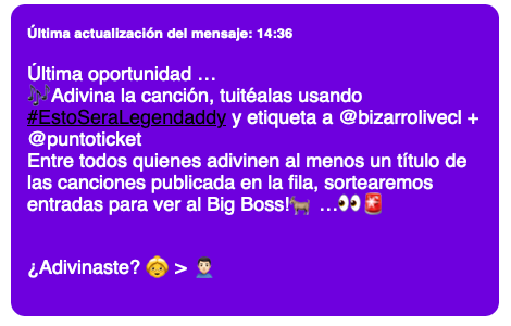 MourinAlvarez's tweet photo. Mayor que yo (8)
#EstoSeraLegendaddy 
@bizarrolivecl

 @puntoticket

ayudaaaaaaaaaaaaa https://t.co/4vULaSQ3I4