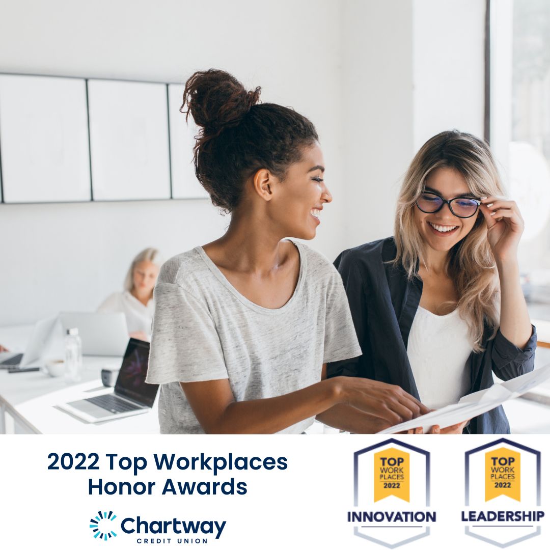 TopWorkplaces's tweet photo. We love showcasing our Top Workplaces! @ChartwayFCU was named one of 2022's Top Workplaces!

#TopWorkplaces #Companyculture #teambuilding #company https://t.co/JisV8maXna