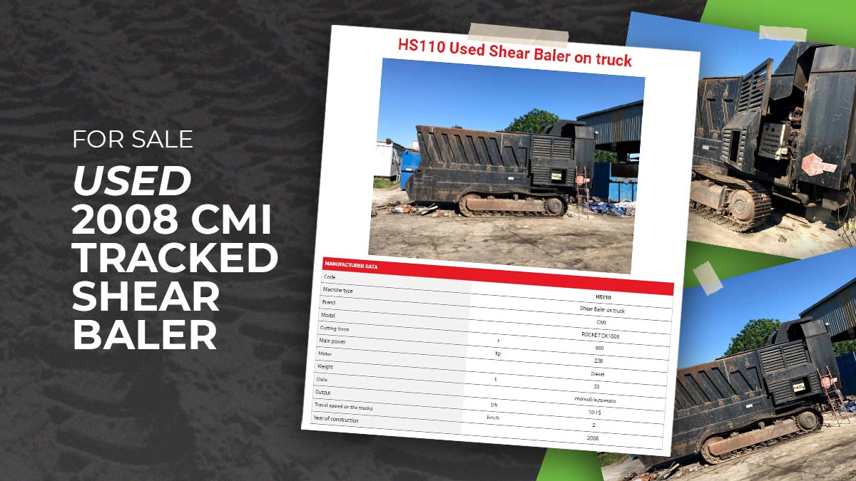 elvselect's tweet photo. **FOR SALE**

A Used 2008 CMI Tracked Shear Baler. Contact us for more details. https://t.co/9tCtD9u6r8