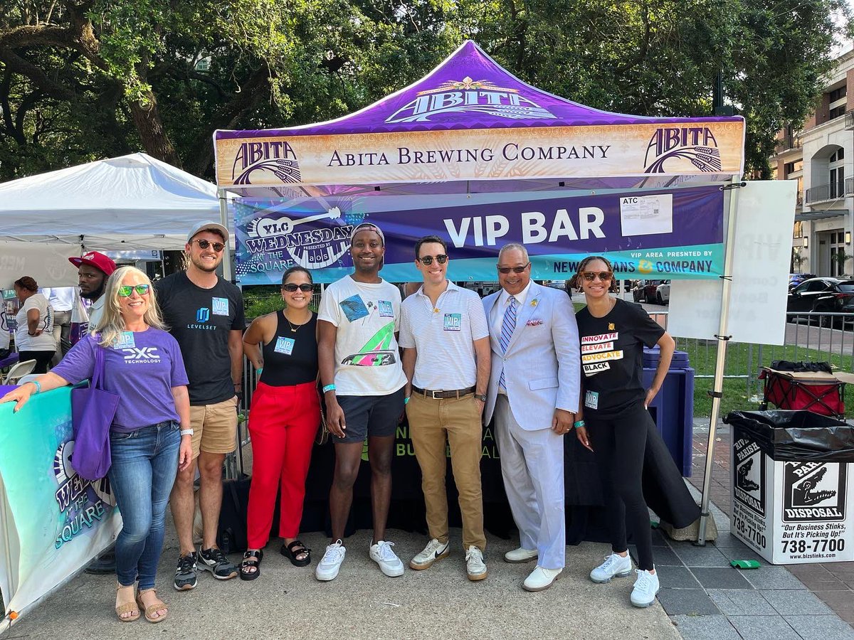 NewOrleansBA's tweet photo. Thank you to everyone who joined us for yesterday’s #NOLAtech meet-up at #WednesdayAtTheSquare! There’s so many opportunities in our city’s booming technology sector. Be sure to follow our partners from @levelsetnow, @nolavateblack, @DXCTechnology & @504ward to stay in the know! https://t.co/WAOlMDYzmo