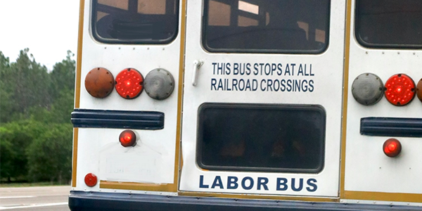 WHD_DOL's tweet photo. Transportation provided to farmworkers must be safe. The vehicle should not have broken doors or windows, bald tires or unsafe seats. Learn more about agricultural transportation safety: https://t.co/wCGkgfZH73 #FarmWorkerSafety https://t.co/GNnHZEspcK