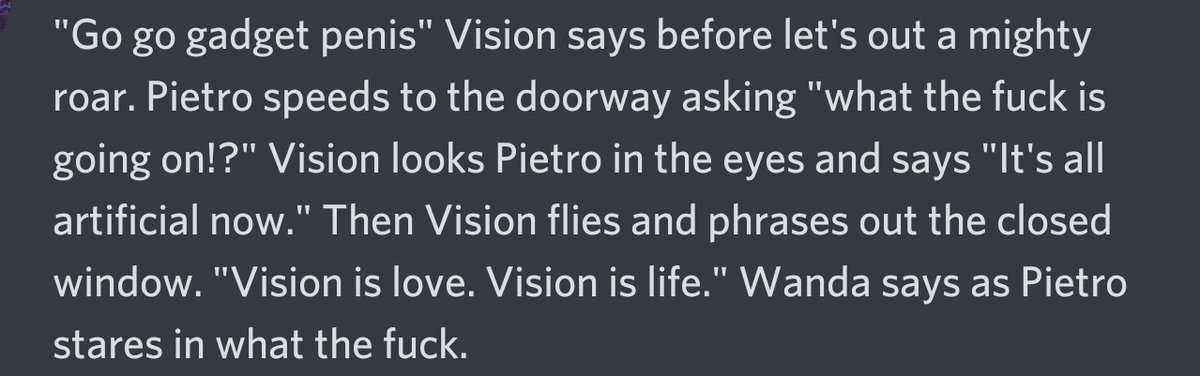 Since I had to see this today, you have to see it. 
 
For all the Wanda fans, I guess.