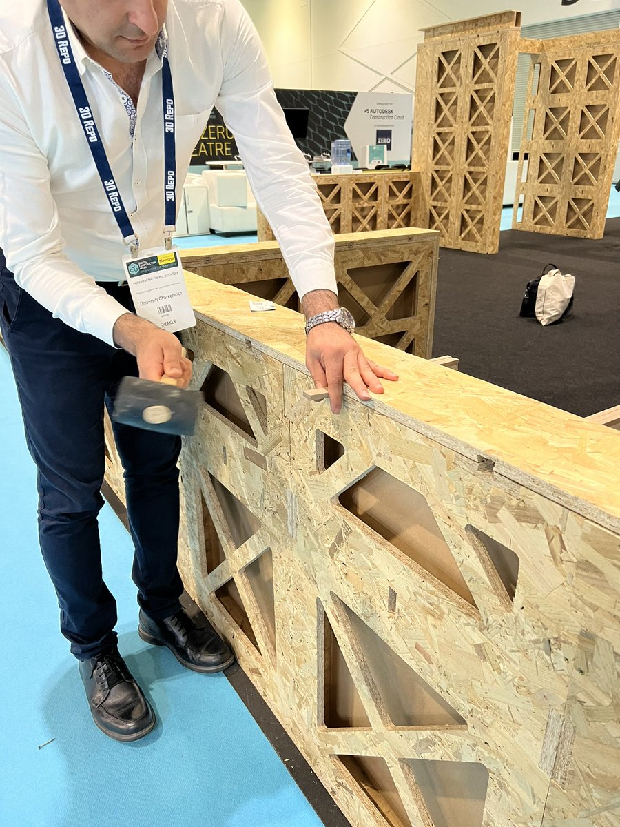 zer0construct's tweet photo. Practice what you preach. We deconstructed our stand @DigiConWeek to be reused in an actual house. #netzerorevolution https://t.co/HKIW7SyVSC
