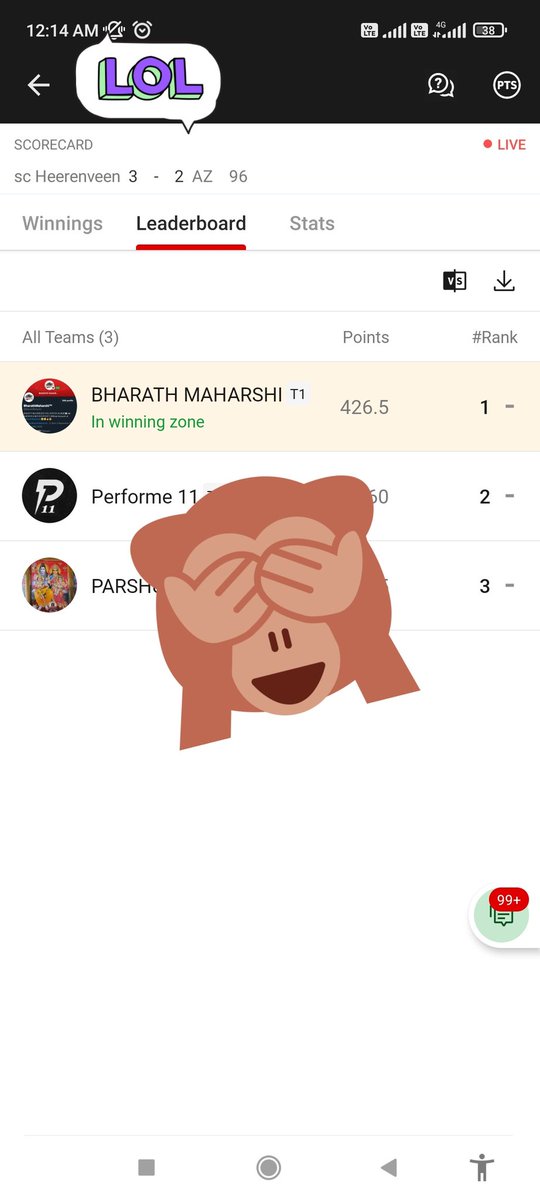 the_postergame's tweet photo. Ultra Cleansweep in #HRNvsALK Match 😎🌟😎❤💕❣️😍
Won all contests with big margin again🤩💥
King bolthe 👑 
BharathMaharshi - it's a brand 😎
#Football ⚽ #LaLigaSantander
#LaLiga  #PremierLeague #SerieA #AFCCup2022 #eFootball
#Dream11 @Dream11 #DutchLeague #ChampionsLeague https://t.co/DEkvn8pZ3o