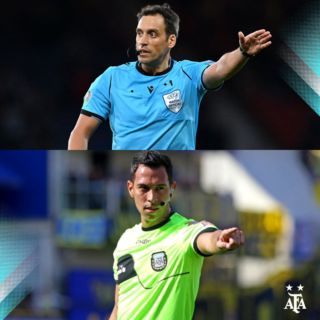 Tresddescuento's tweet photo. #Qatar2022 #Fútbol / Se desveló el misterio. #FIFA confirmó que Fernando #Rapallini y Facundo #Tello serán los árbitros en el próximo #Mundial. Juan Pablo #Bellati, Gabriel #Chade, Diego #Bonfa y Ezequiel #Brailovsk serán los asistentes. Mauro #Vigliano será integrante del #VAR. https://t.co/ffmV1CX6Pd