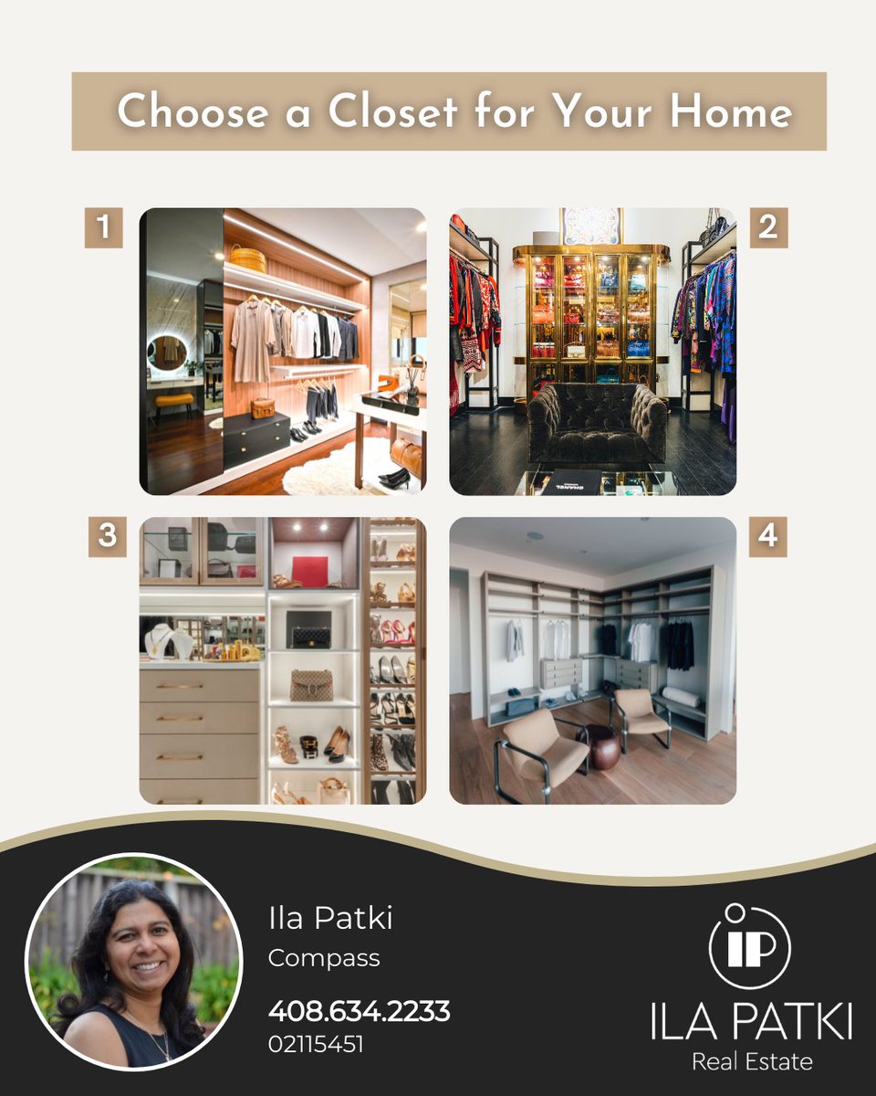 Talk about a dream closet! Which closet do you choose to have in your home? You can only pick one of these four!

#dreamcloset #closetgoals #walkincloset #fashioncloset #thisorthat #homegoals #homedecorideas #interiordesigngoals #realestate