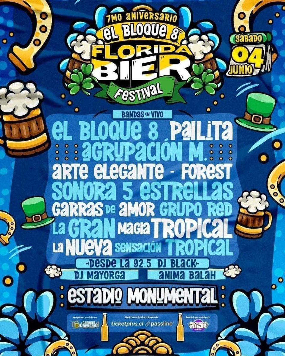 FloridaBier's tweet photo. 🔴Entradas disponible en #Passline y #Ticketplus 
🍺Vuelven las cervezas artesanales 
(Cervecerías  invitadas )
Este 04 de Junio de 12 a 00 hrs.
Ingreso por: 
��Exequiel Fernández 5459, Macul.
🔴+18 años
🔴 Carnet de identidad
🔴 Pase de movilidad habilitado
 (No sirve nada más) https://t.co/4xZLK1y8kI