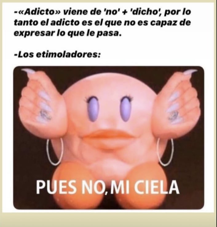 desmitosling's tweet photo. ¡Buenas y memísticas tardes! Hoy les traemos algunos memes sobre etimologías extraídos de la página de instagram @derribandoetimos (en twitter @DerribandoE). Nos parecieron buenísimos y los queríamos compartir. Como siempre, si tienen algún aporte nos lo dejan abajo! https://t.co/npgk78pEKV