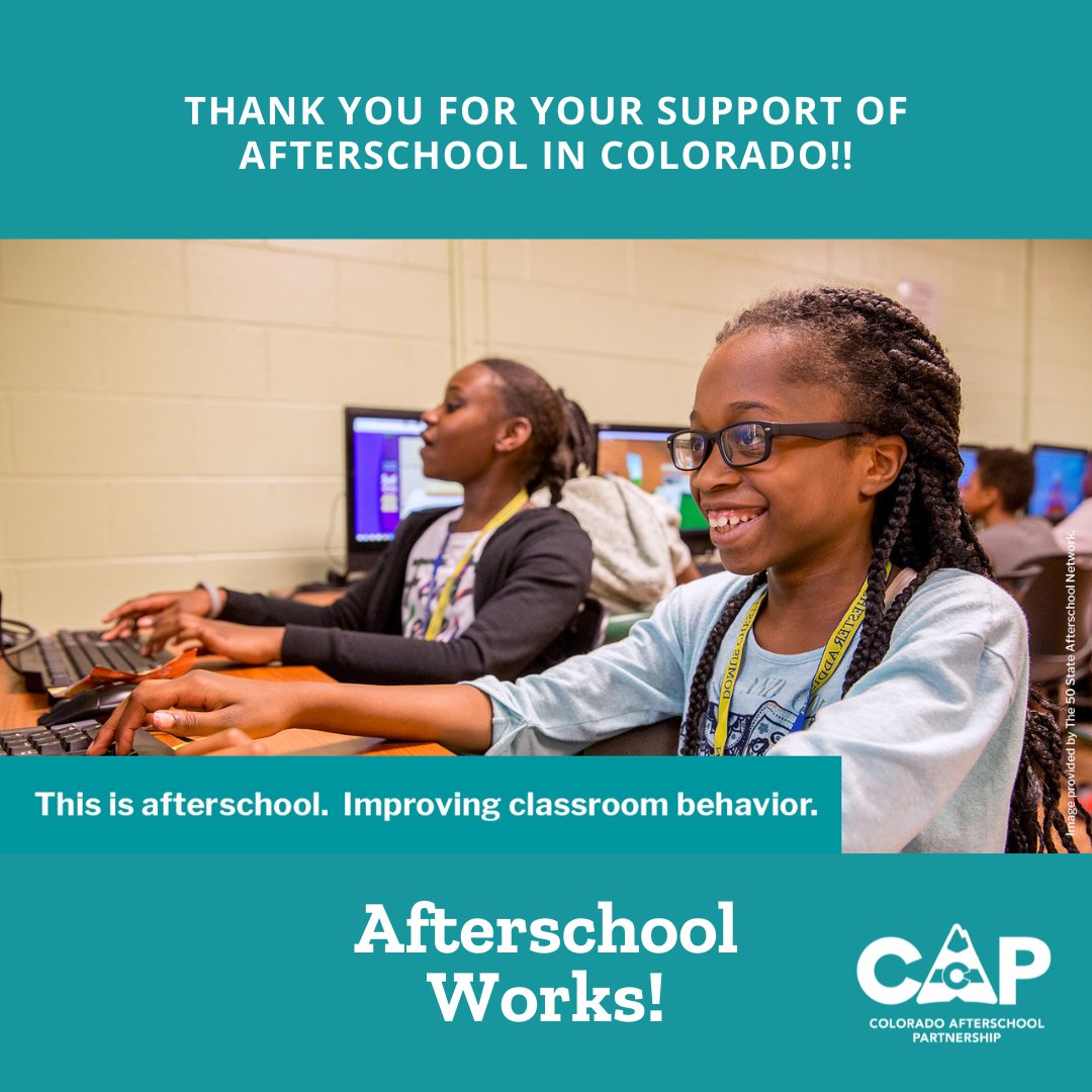 Nationwide, the unmet demand for afterschool programs has grown by 60% since 2004. We thank <a href="/RepBoebert/">Rep. Lauren Boebert</a> for investing in afterschool and summer programs, but much more needs to be done to give all youth in Colorado the opportunities they need to thrive. #AfterschoolWorks